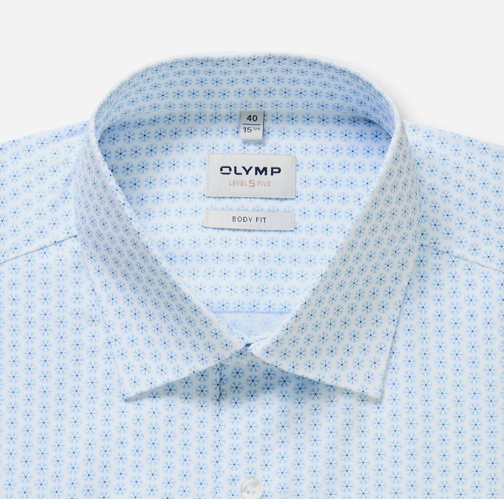 Olymp Herren Hemden lang Bleu