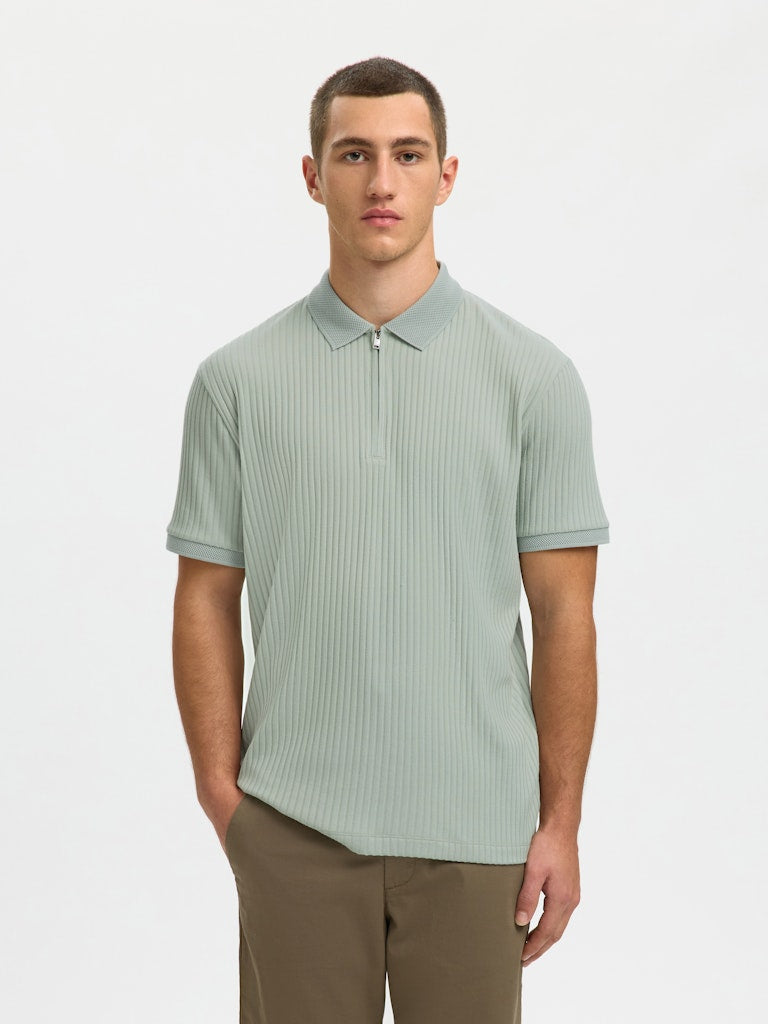 Selected homme Herren Polo-Shirts Aqua Gra