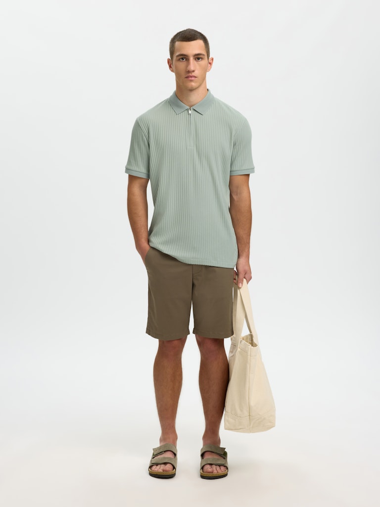 Selected homme Herren Polo-Shirts Aqua Gra
