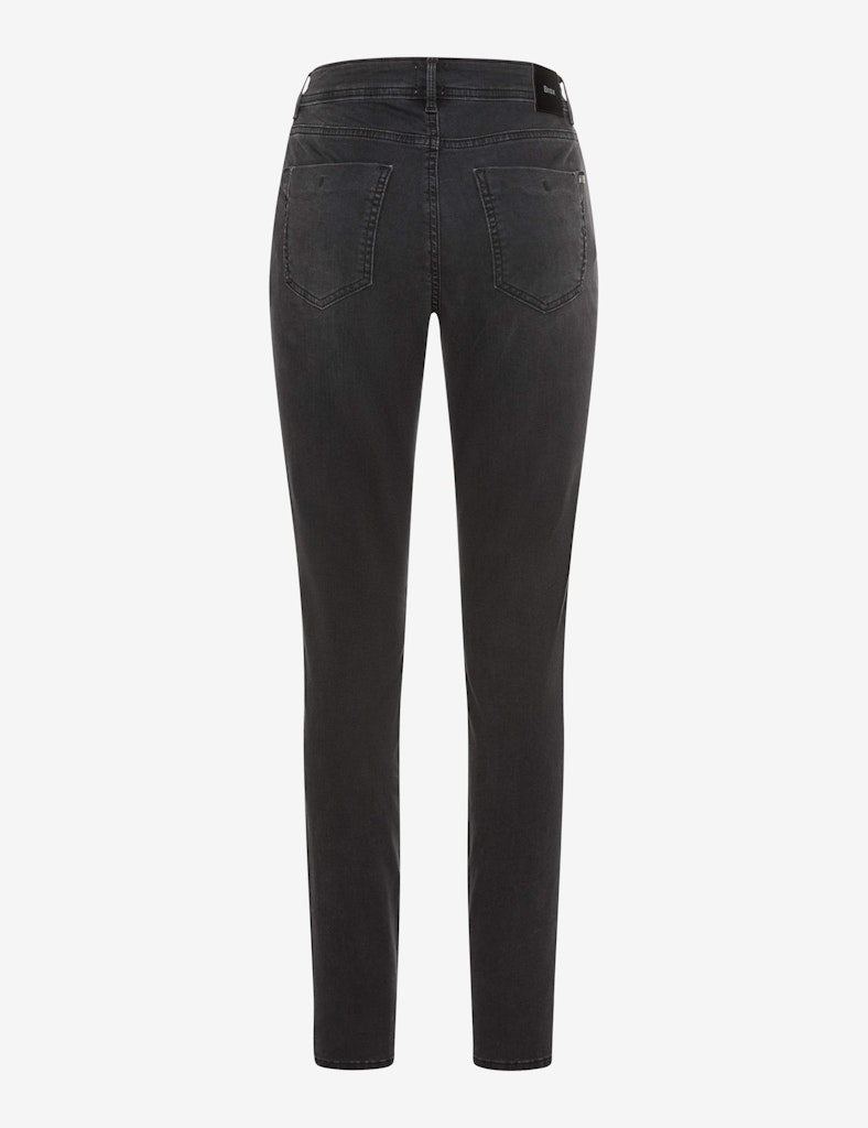 Brax Damen Jeans Used Dark Grey