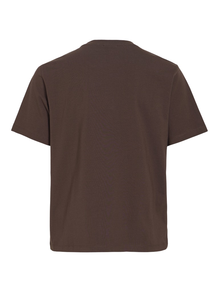 Vila Damen T-Shirts Coffee Bean/Emb