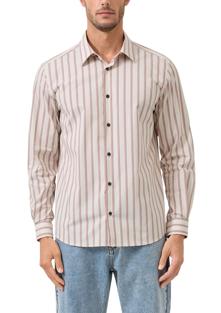 S. Oliver black Herren Hemden lang Grey/Black