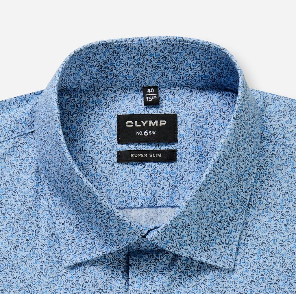 Olymp Herren Hemden lang Bleu