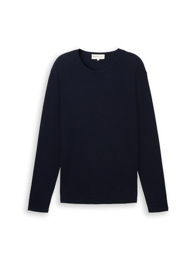 Tom Tailor denim Herren Pullover Sky Captain Blu