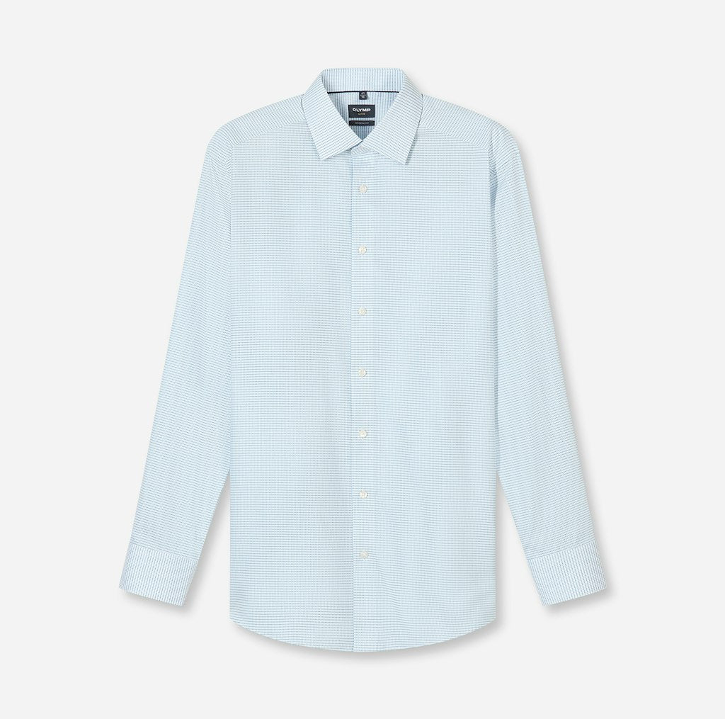 Olymp Herren Hemden lang Bleu