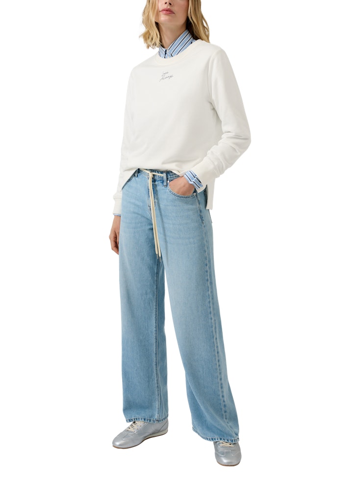 S. Oliver red Damen Sweatshirts White