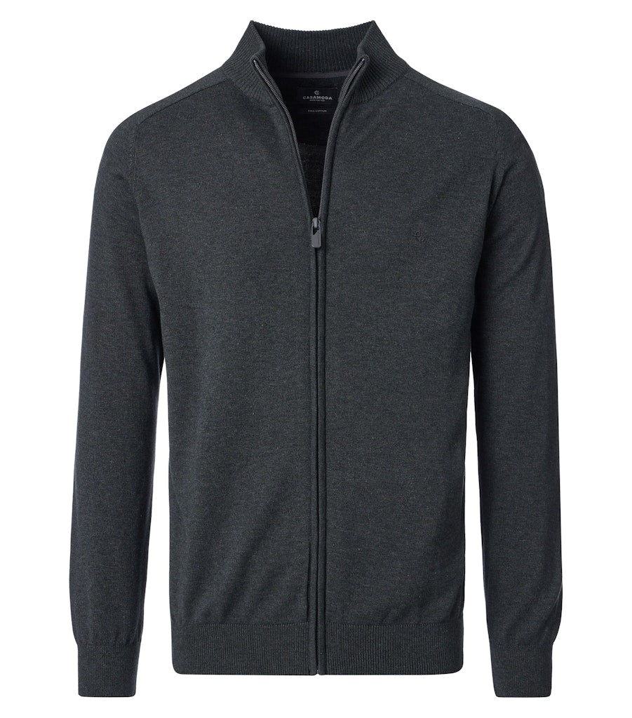 Casa Moda Herren Strickjacken Anthrazit