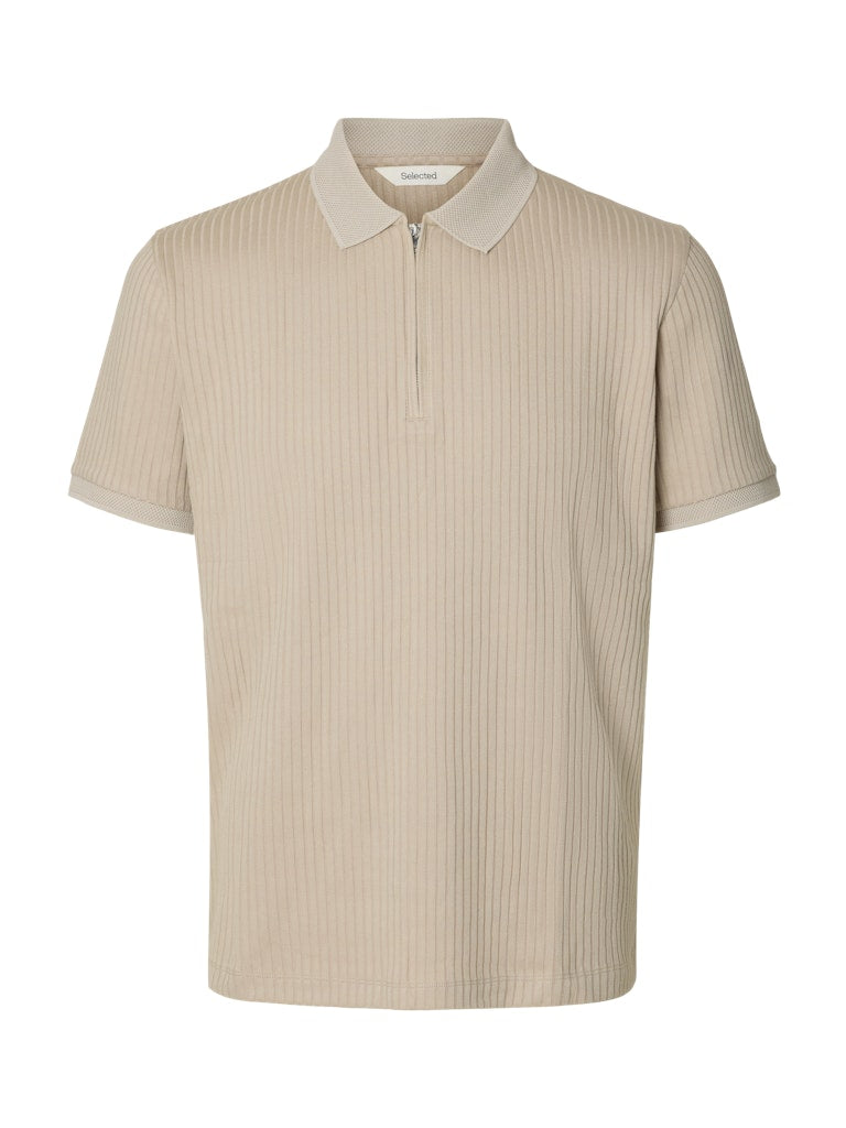 Selected homme Herren Polo-Shirts Oatmeal