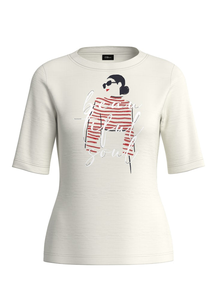 S. Oliver black Damen T-Shirts White