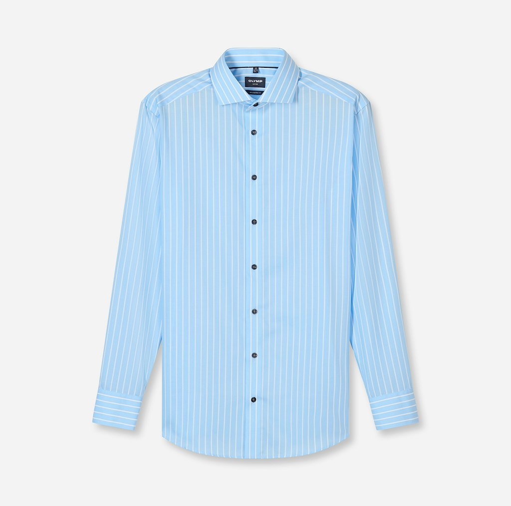 Olymp Herren Hemden lang Bleu