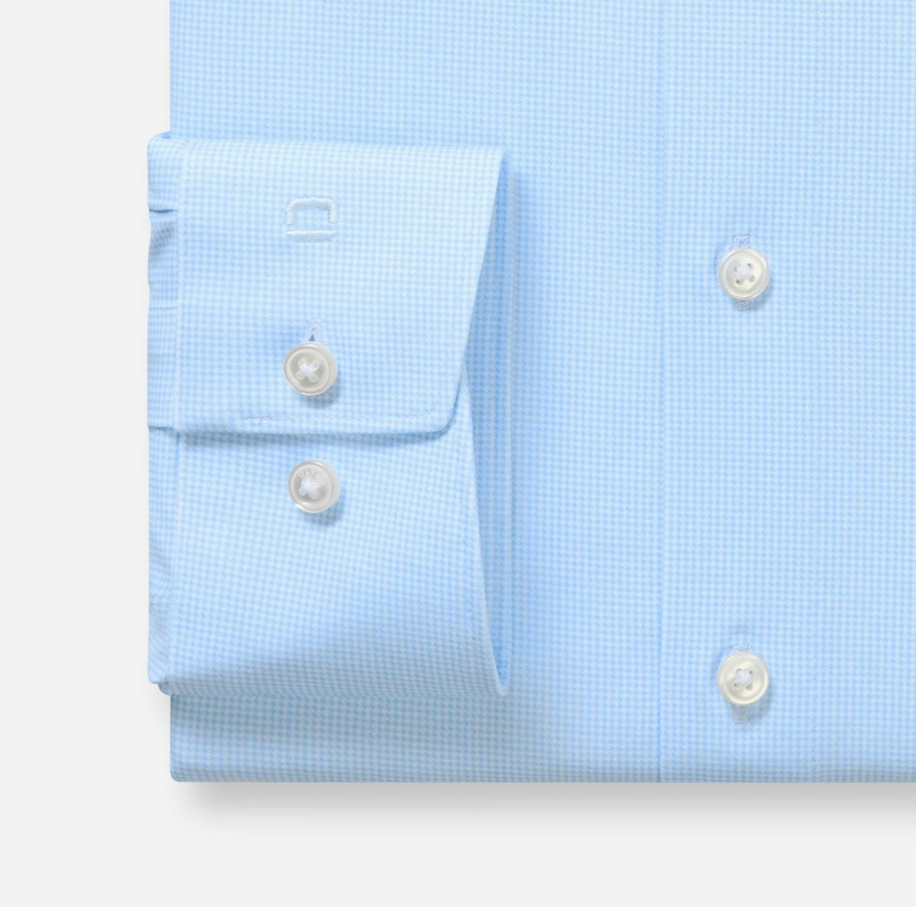 Olymp Herren Hemden lang Bleu