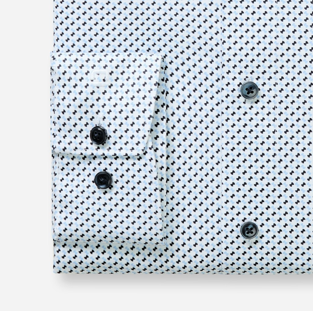 Olymp Herren Hemden lang Bleu