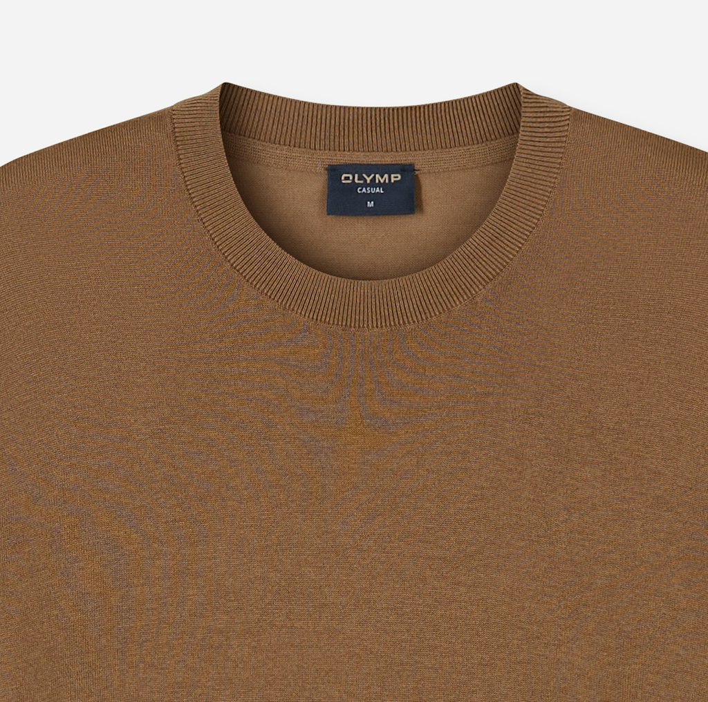 Olymp Herren T-Shirts kurz Nougat