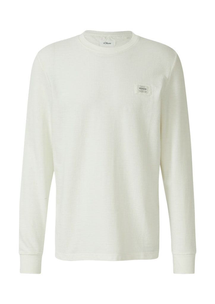 S. Oliver red Herren T-Shirts lang White