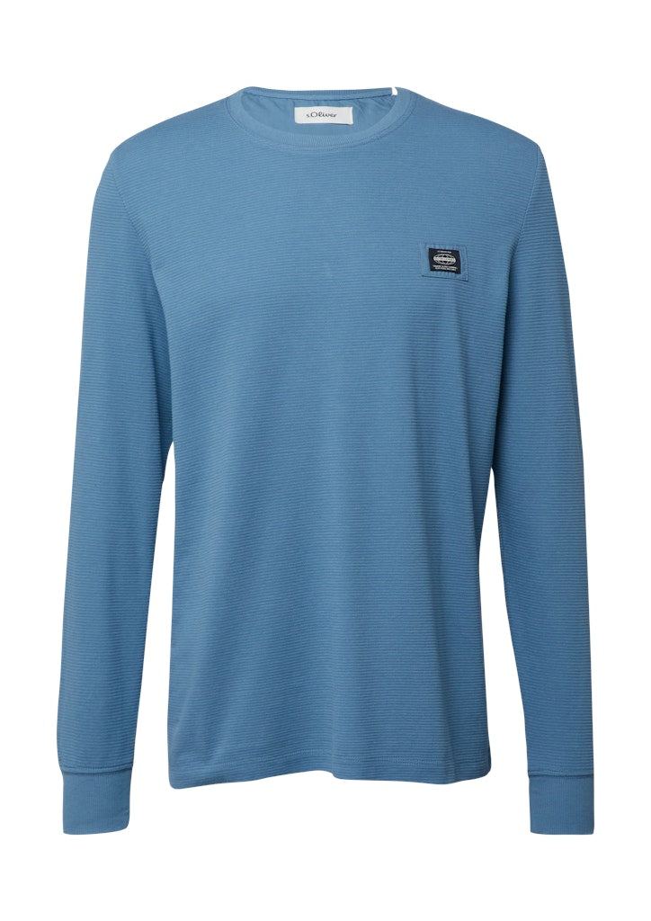 S. Oliver red Herren T-Shirts lang Blue Green