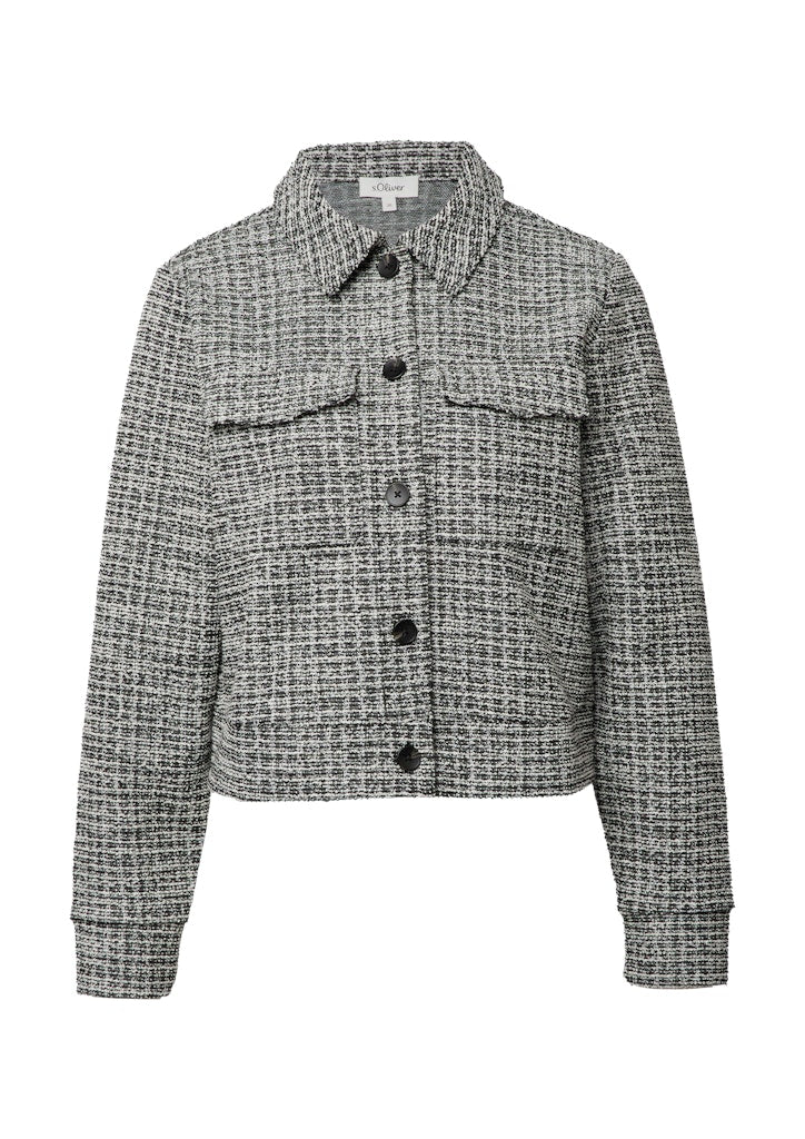 S. Oliver red Damen Sweatjacken Grey/Black