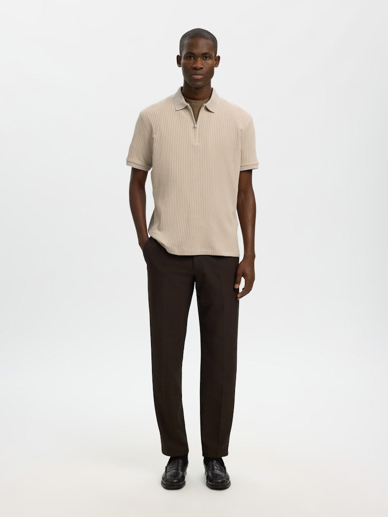 Selected homme Herren Polo-Shirts Oatmeal