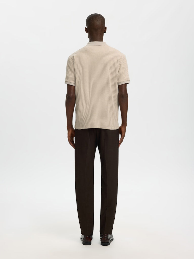 Selected homme Herren Polo-Shirts Oatmeal
