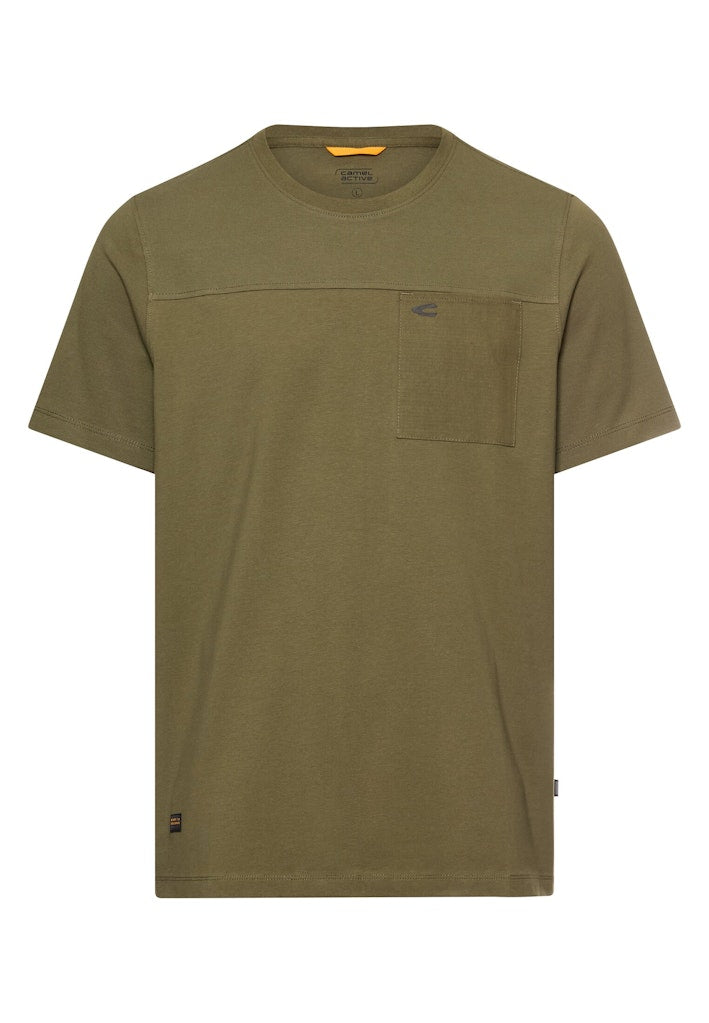 Camel active Herren T-Shirts kurz Deep Olive