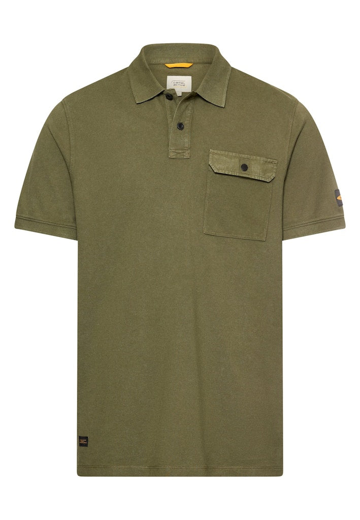 Camel active Herren Polo-Shirts Deep Olive