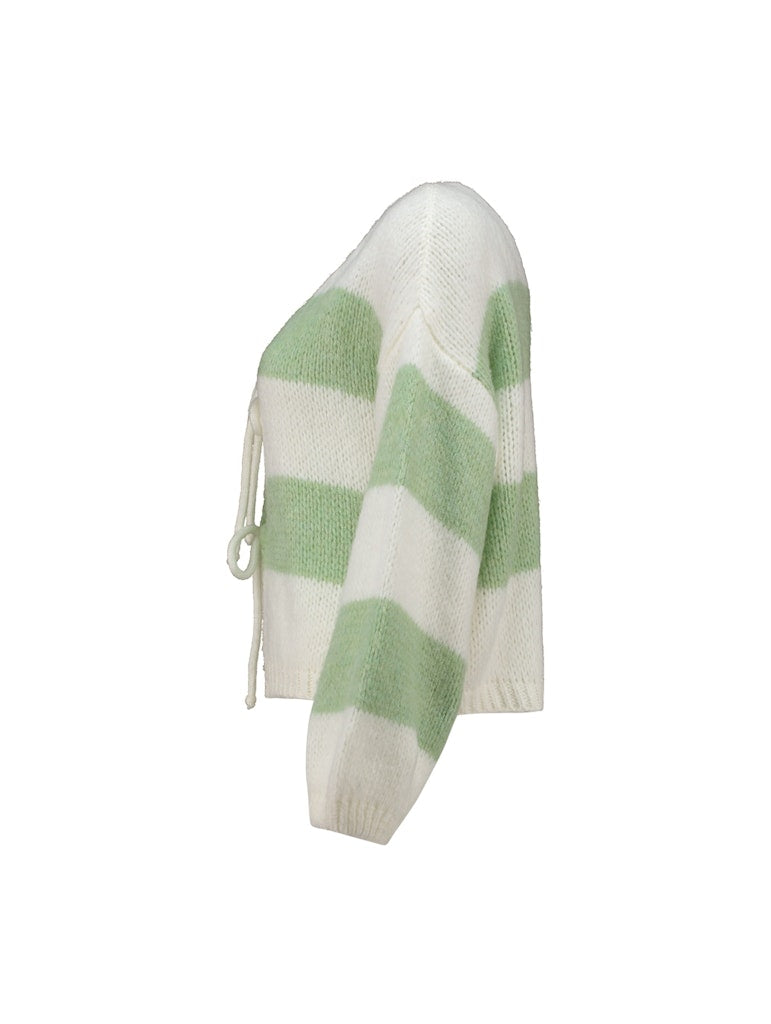 Haily's Damen Strickjacken Matcha/Offwhite