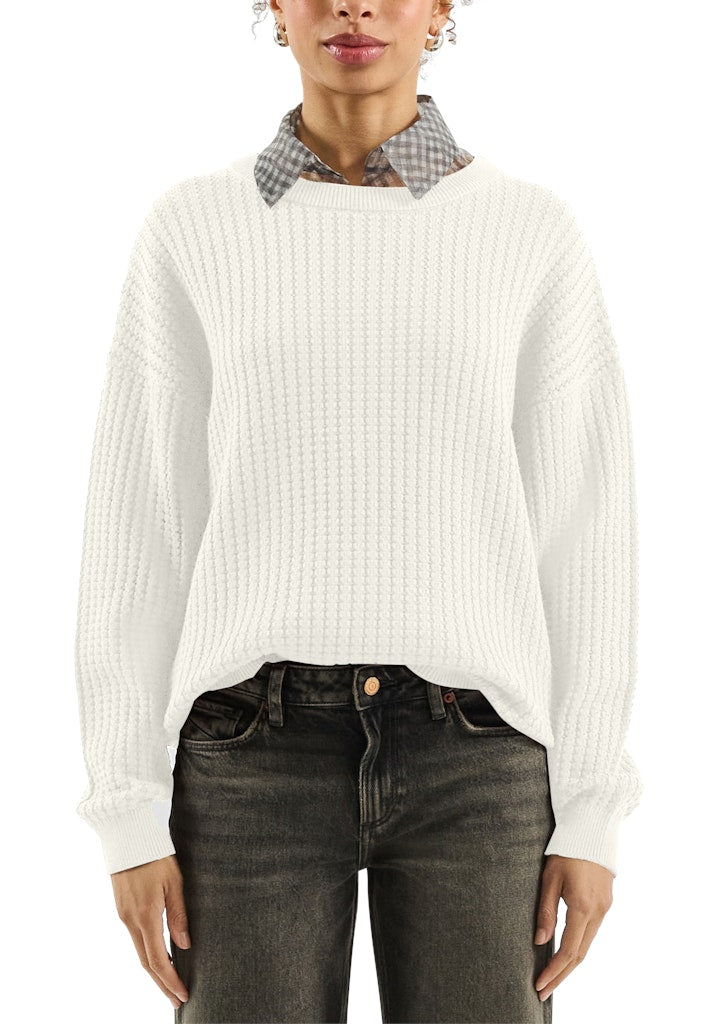 QS by S.Oliver Damen Pullover White