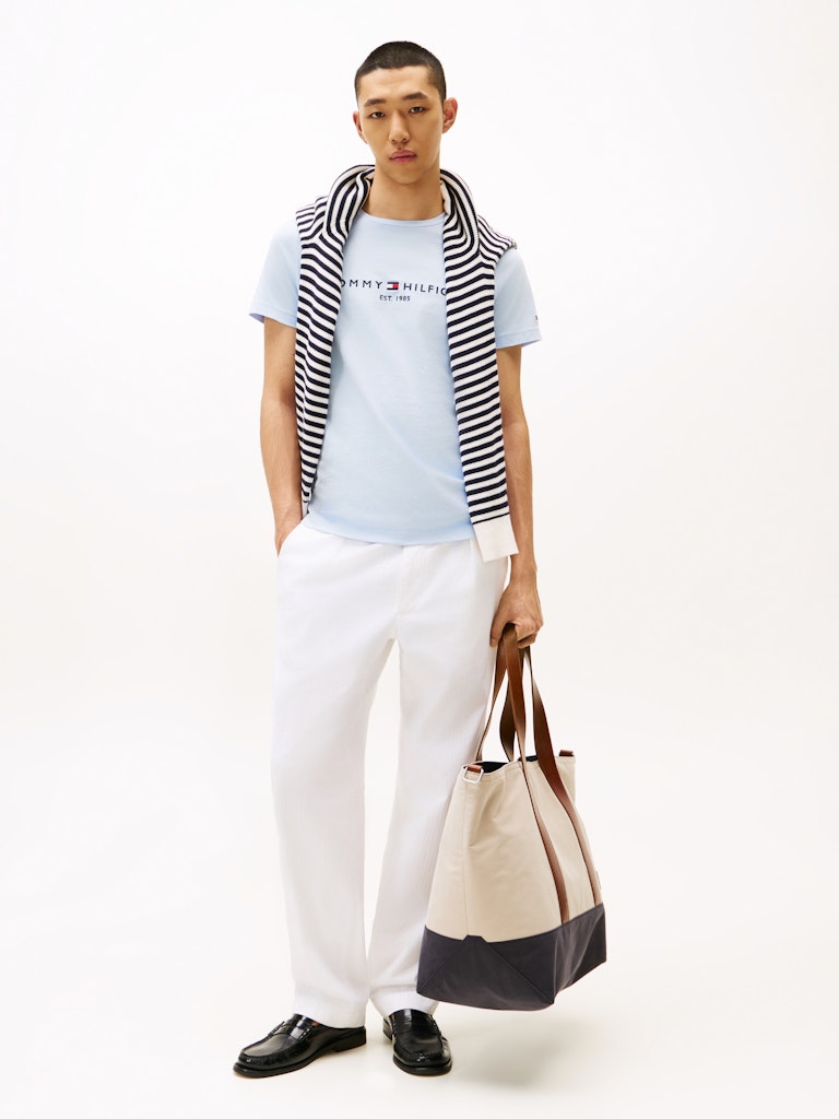 Tommy Hilfiger Herren T-Shirts kurz Co Blue