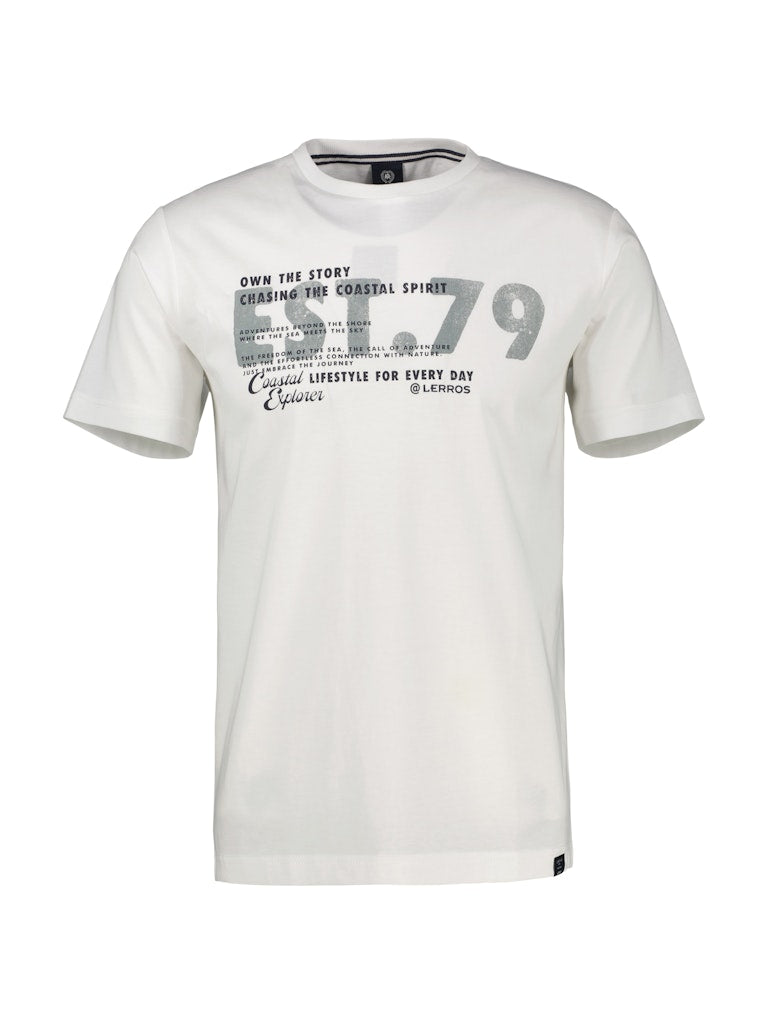Lerros Herren T-Shirts kurz Broken White