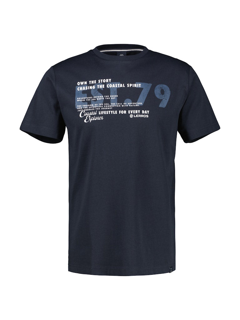Lerros Herren T-Shirts kurz Classic Navy