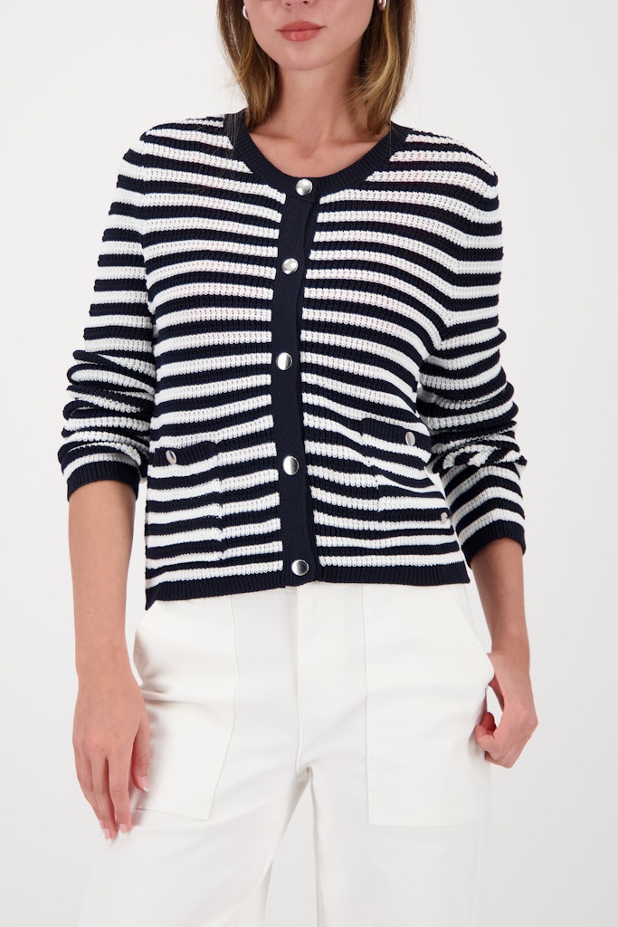 Monari Damen Strickjacken Marine Ring