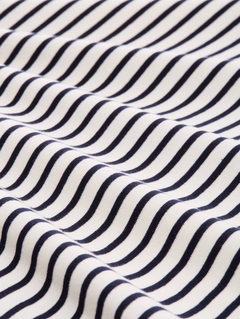 Tom Tailor Damen T-Shirts Offwhite Navy B