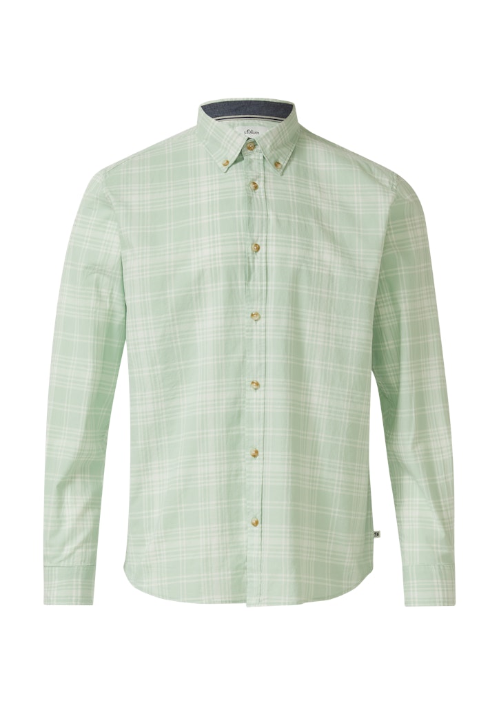 S. Oliver red Herren Hemden lang Blue Green
