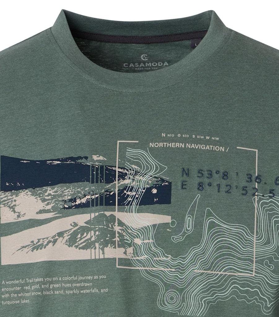 Casa Moda Herren T-Shirts kurz Gruen