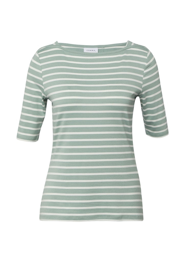 Comma Damen T-Shirts Blue Green