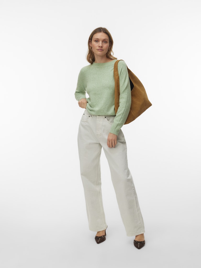 Vero Moda Damen Pullover Mistletoe/W. Wh