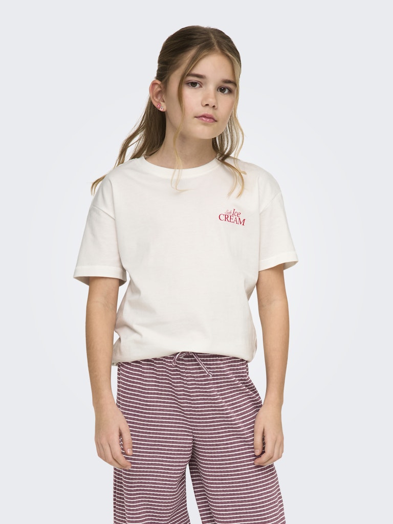 Only Mädchen T-Shirts & Tops Cloud Dancer/Ic
