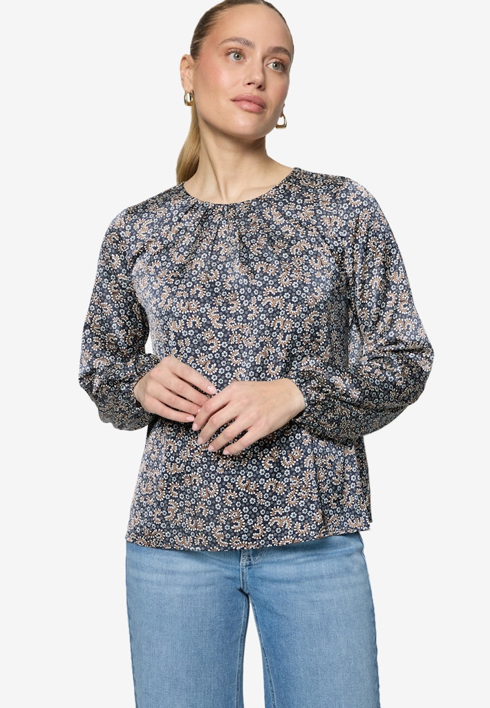 Zero Damen Blusen Dark Bluecream