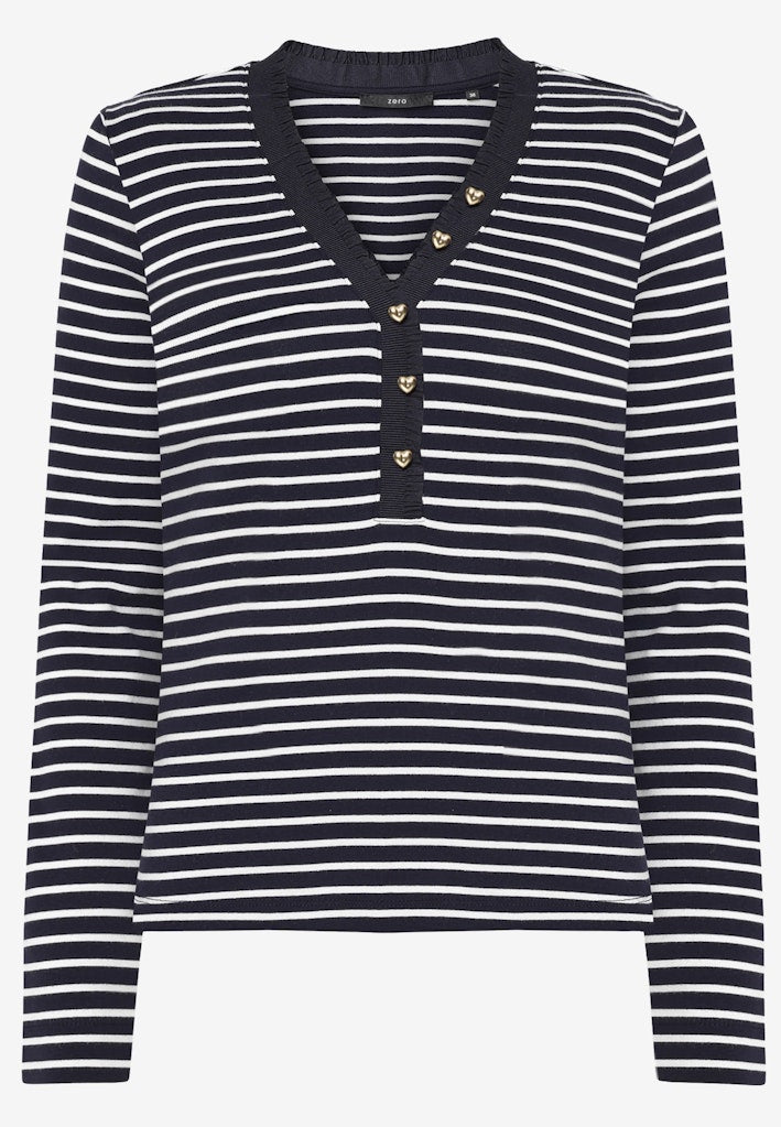 Zero Damen T-Shirts Dark Bluecream