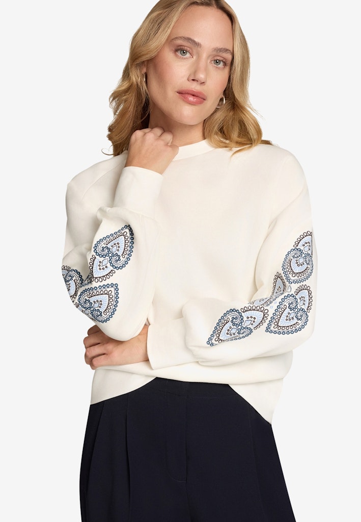 Zero Damen Sweatshirts Patch Creamblue