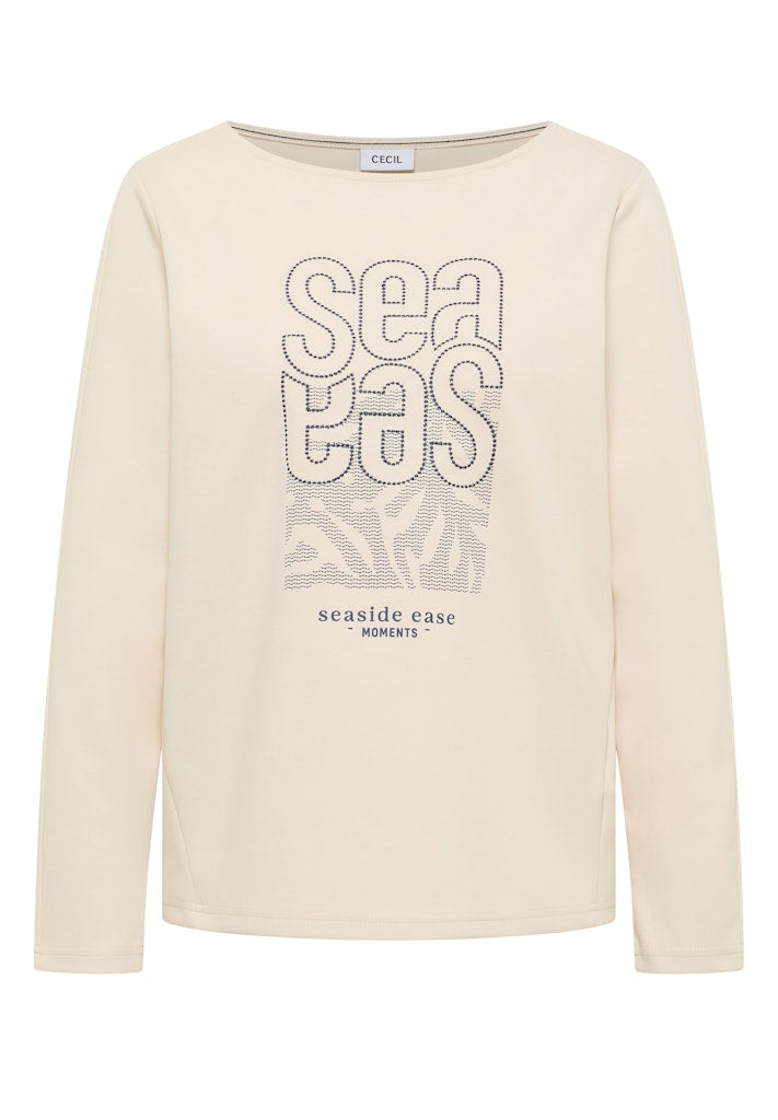 Cecil Damen T-Shirts Pearl Bei