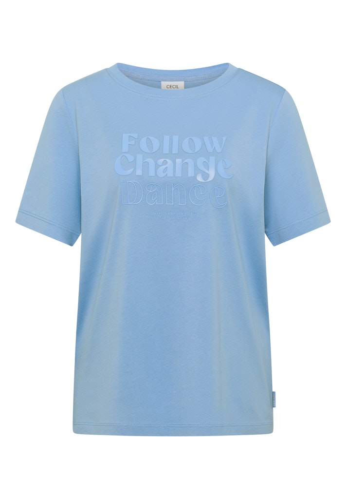 Cecil Damen T-Shirts Cloud Blu