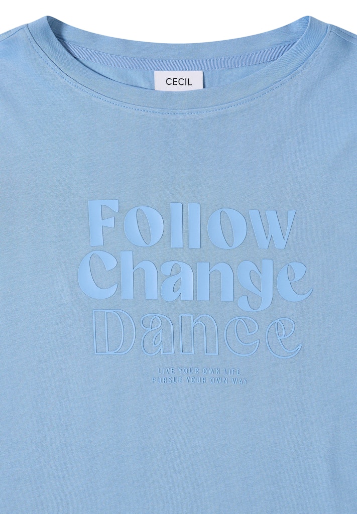 Cecil Damen T-Shirts Cloud Blu