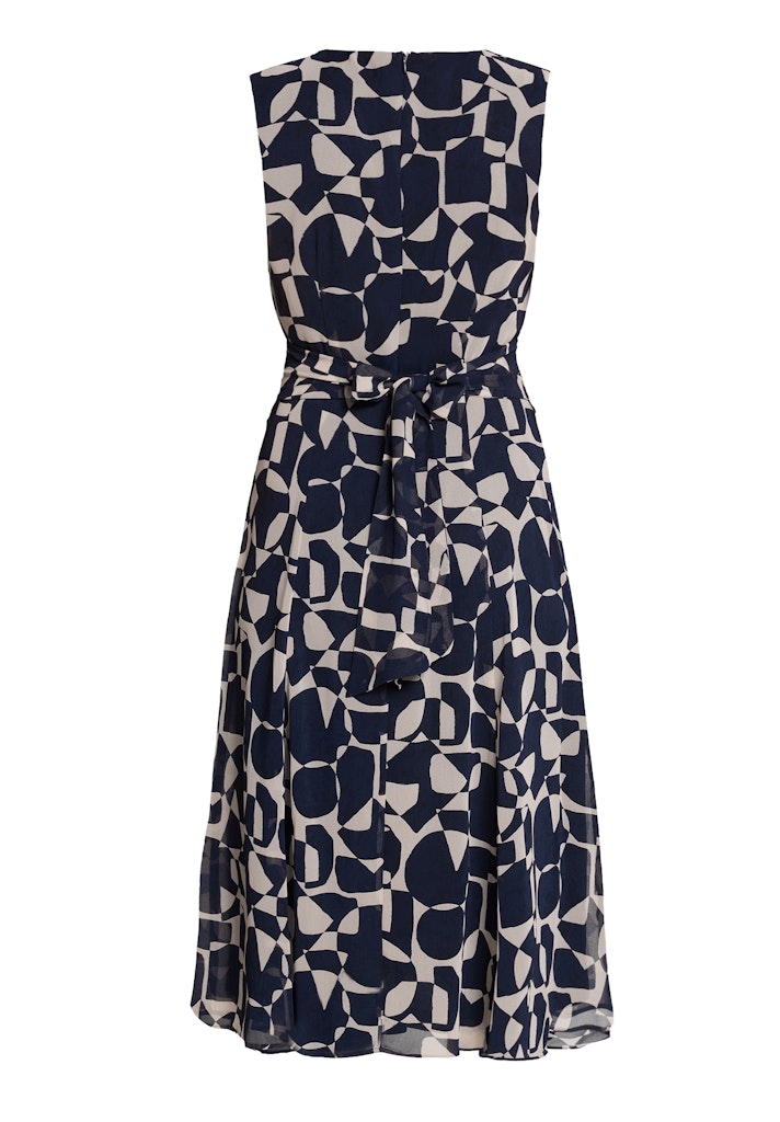 Betty & Co Damen Kleider Dark Blue/Natur