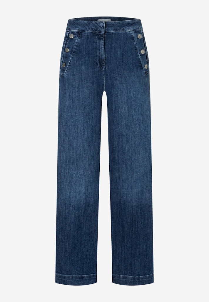 More & More Damen Jeans Middle Blu