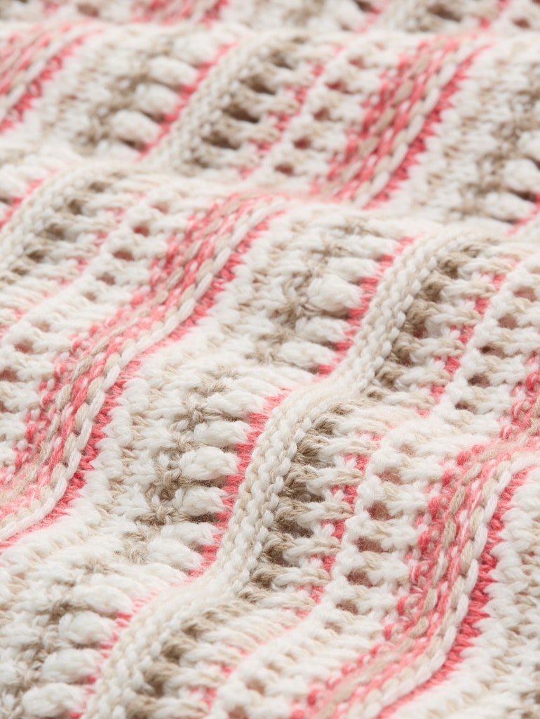 Tom Tailor Damen Pullover Pink Beige Stri