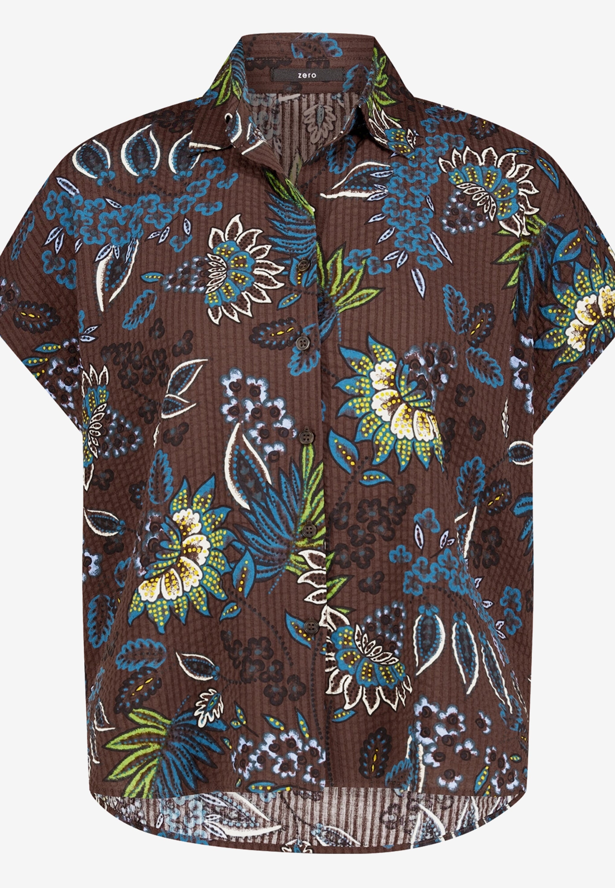 Zero Damen Blusen Brown/Petrol