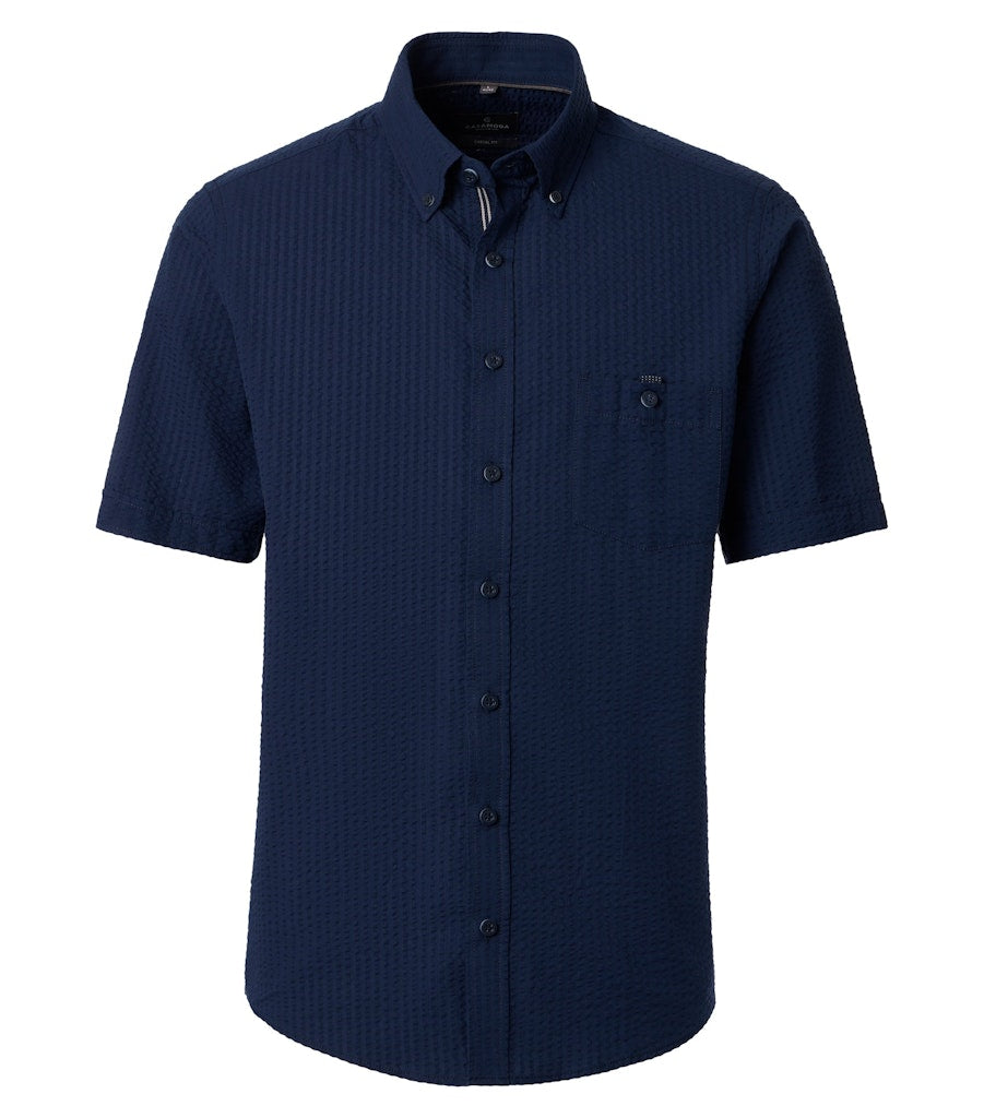 Casa Moda Herren Hemden kurz Blau