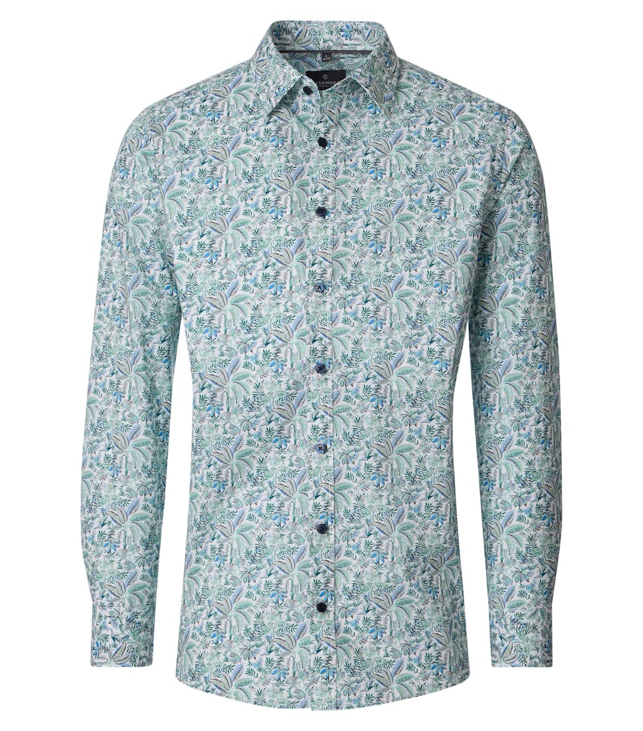 Casa Moda Herren Hemden Gruen