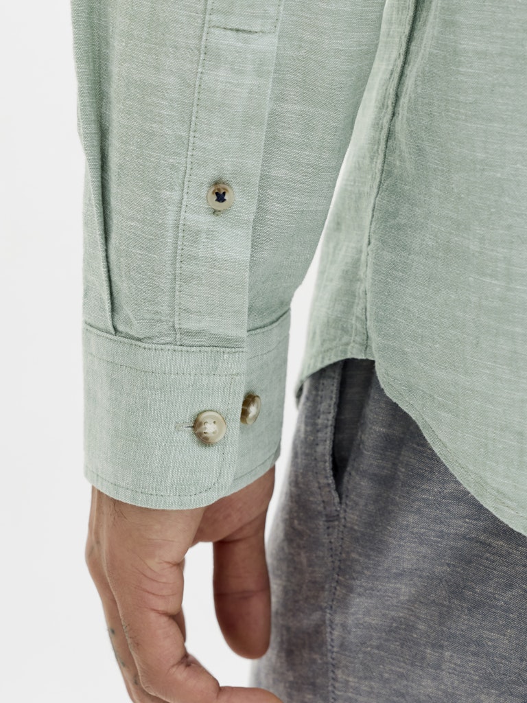 Jack & Jones Herren Hemden lang Granite Green