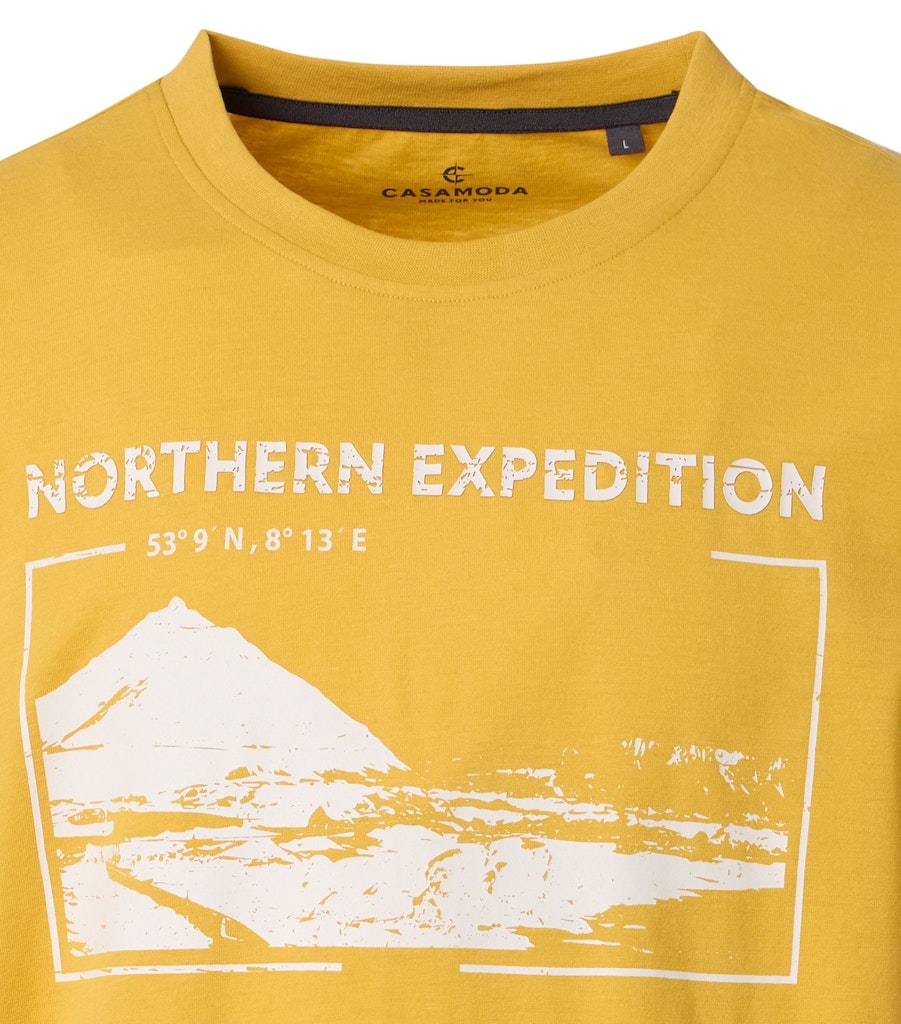 Casa Moda Herren T-Shirts kurz Gelb